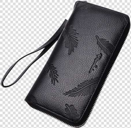 Fashion Cowhide Leather Long Wallet Male Zipper Clutch   Wallet  HD Png DownloadTransparent PNG