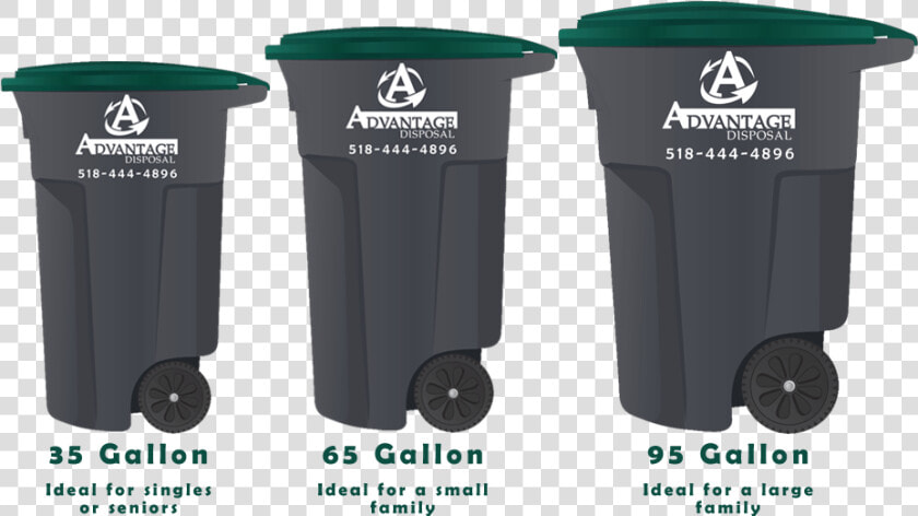 What Size Bins Are Available   Advantage Disposal Garbage Cans  HD Png DownloadTransparent PNG