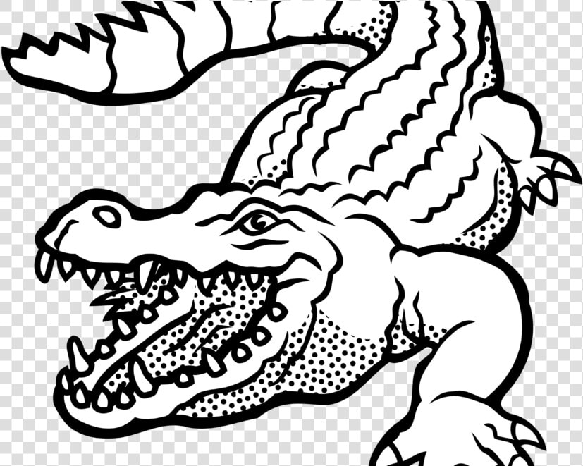 Alligator Clipart Images Black And White Free Download   Clipart Wild Animals Black And White  HD Png DownloadTransparent PNG