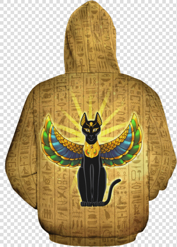 Egyptian Cat All over Hoodie Class   Illustration  HD Png DownloadTransparent PNG