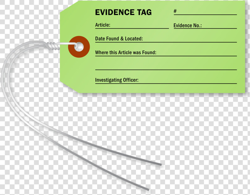 Evidence Tag Template  HD Png DownloadTransparent PNG