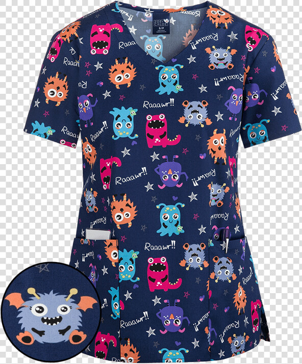 Beary Good Time Scrub Top From Medline  HD Png DownloadTransparent PNG