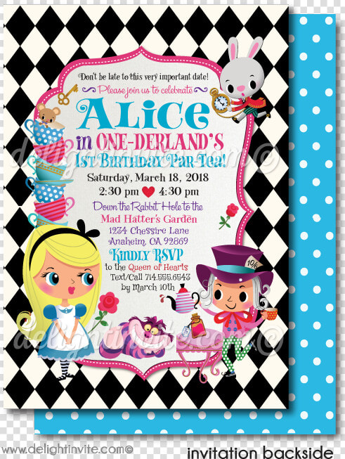 Clip Art Alice In Onederland St   Mad Hatter Tea Party Invitations  HD Png DownloadTransparent PNG