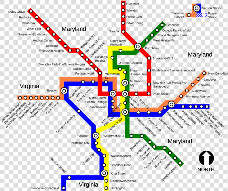 Metro Map Of Washington Full Resolution   Washington Dc Metro Map  HD Png DownloadTransparent PNG