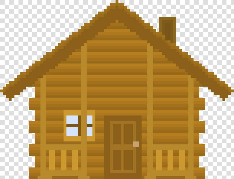 Transparent Logs Clipart   Pixel Art House Png  Png DownloadTransparent PNG