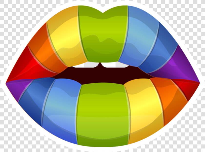 Transparent Lip Print Png   Booth Props Lips Rainbow  Png DownloadTransparent PNG