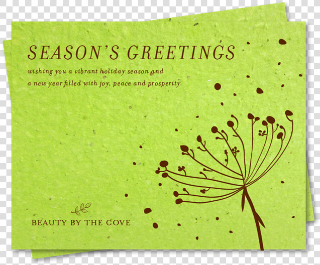 Green Corporate Holiday Cards   Organic Floral By Green  HD Png DownloadTransparent PNG