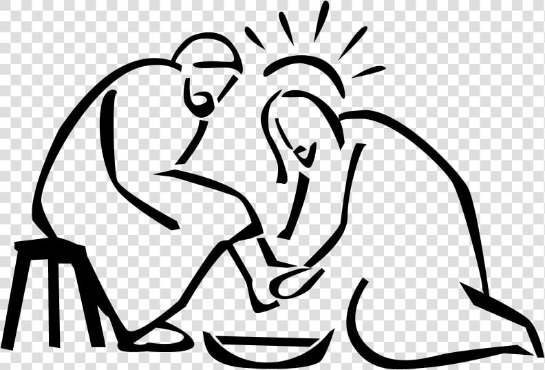 Jesus Washing Disciples Feet   Clipart Maundy Thursday  HD Png DownloadTransparent PNG