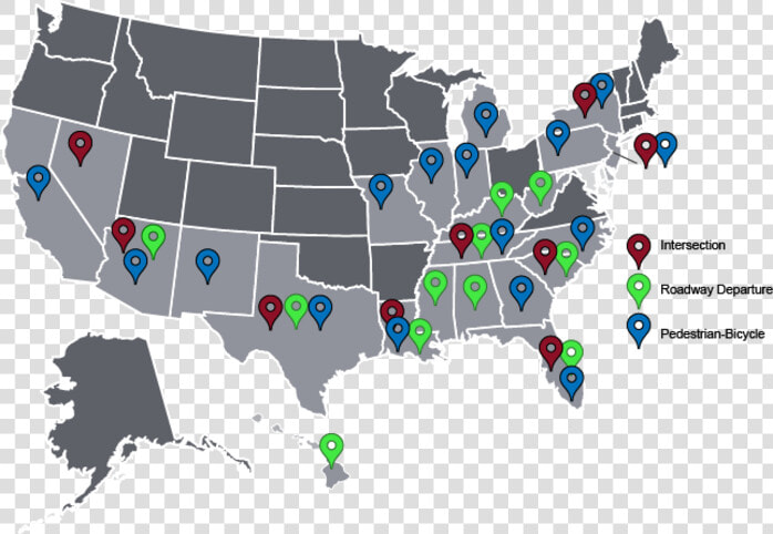 Map Of The United States Indicates The Focus States   John F  Kennedy Library  HD Png DownloadTransparent PNG