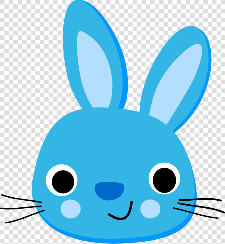 Easter Bunny Face Clipart Images   Blue Bunny Clipart  HD Png DownloadTransparent PNG