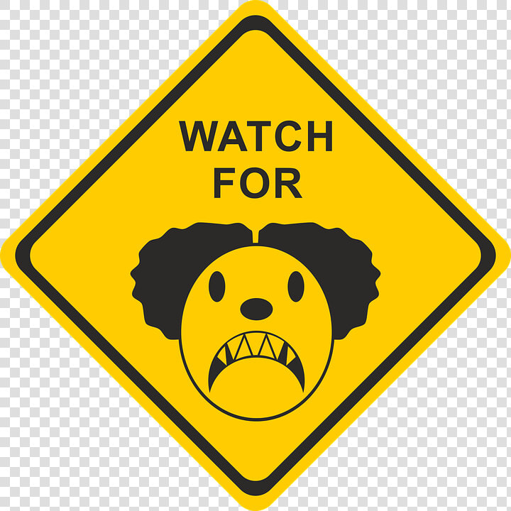 Clown  Horror  Halloween  Unscrupulously  Creepy  Trend   Golf Cart Warning Sign  HD Png DownloadTransparent PNG