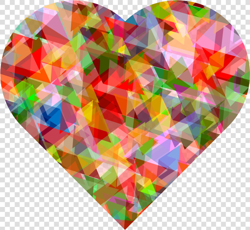 Multi Colors Crystal Heart Png Image   Multi Colors  Transparent PngTransparent PNG