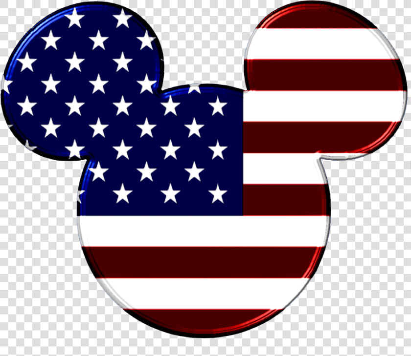 Disney Iron On Transfers  Mickey Mouse Head  Disney   Happy 4th Of July Disney  HD Png DownloadTransparent PNG