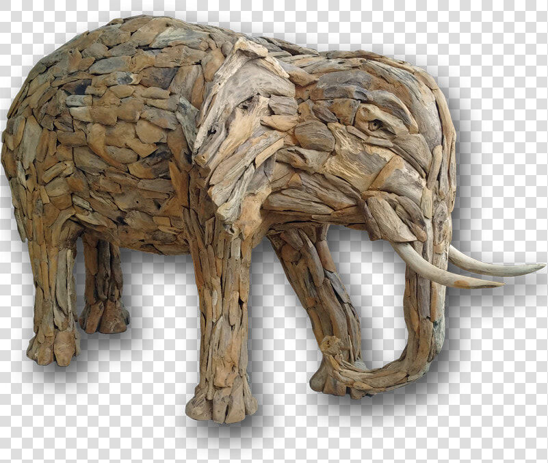 Teak Root Elephant Sculpture  HD Png DownloadTransparent PNG