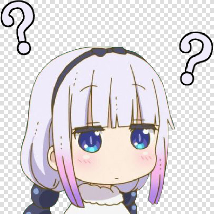 Sticker Emyjvc Kanna Kamui Question Wtf Hein Gne   Anime Transparent Discord Emotes  HD Png DownloadTransparent PNG