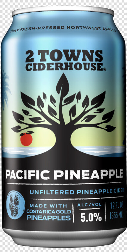 2 Towns Ciderhouse Makes Wave With Pacific Pineapple   2 Towns Pacific Pineapple Cider  HD Png DownloadTransparent PNG