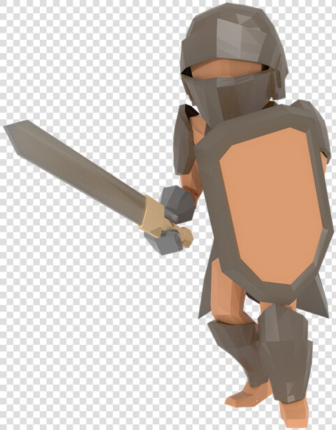 Knight  Lowpoly  3d  Armor  Sword  Shield  Warrior   Medieval Knight Low Poly  HD Png DownloadTransparent PNG