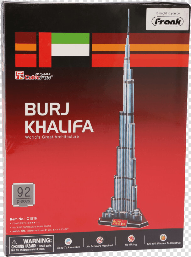 Unisex Burj Khalifa 3d Puzzle Set   Burj Khalifa Cubicfun  HD Png DownloadTransparent PNG