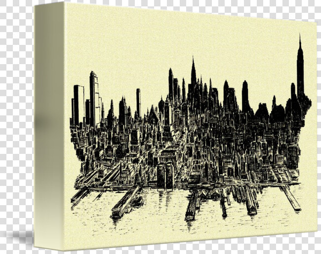 Freeuse Stock New York City By Peter Potter   Ink Drawing Of New York  HD Png DownloadTransparent PNG