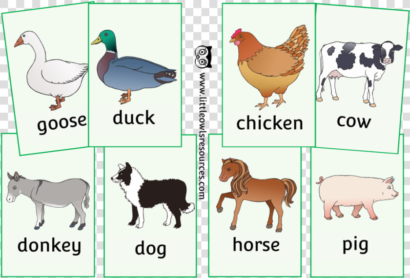 Farm Animals Picture Snap Card Game   Animal Cards Free Printable  HD Png DownloadTransparent PNG