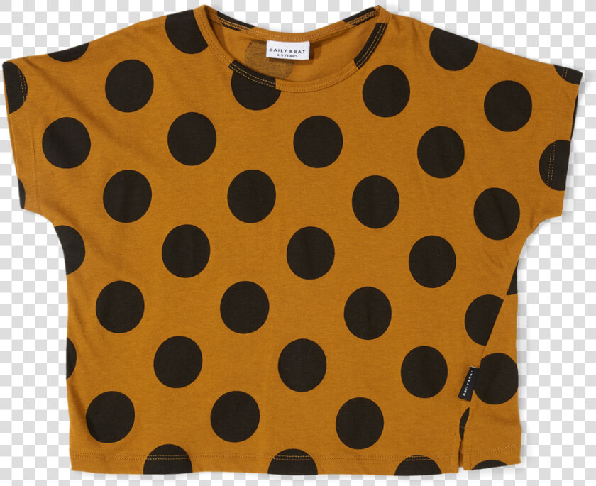 Transparent Brat Png   Daily Brat Oversized Polka Dot T shirt Sandstone black  Png DownloadTransparent PNG