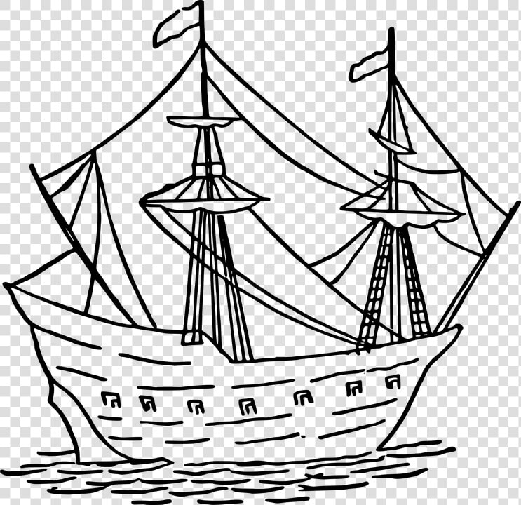 Boat  Caravel  Naval  Portuguese  Ship   Caravel Drawing  HD Png DownloadTransparent PNG