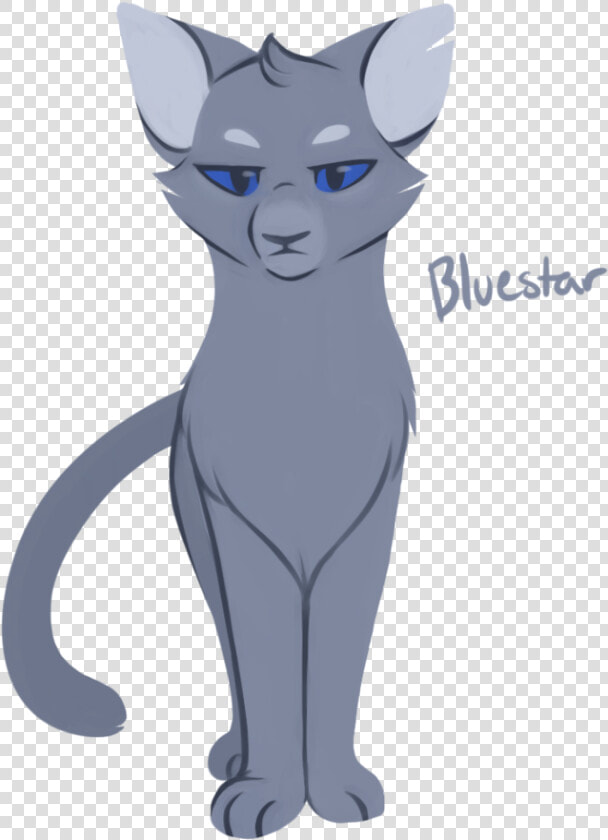 To Medium sized Blue line Longhair   Warrior Cat Bluestar Art  HD Png DownloadTransparent PNG