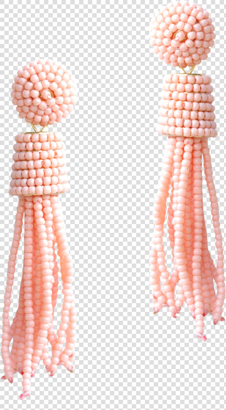 Coral Tassel Earrings   Bead  HD Png DownloadTransparent PNG