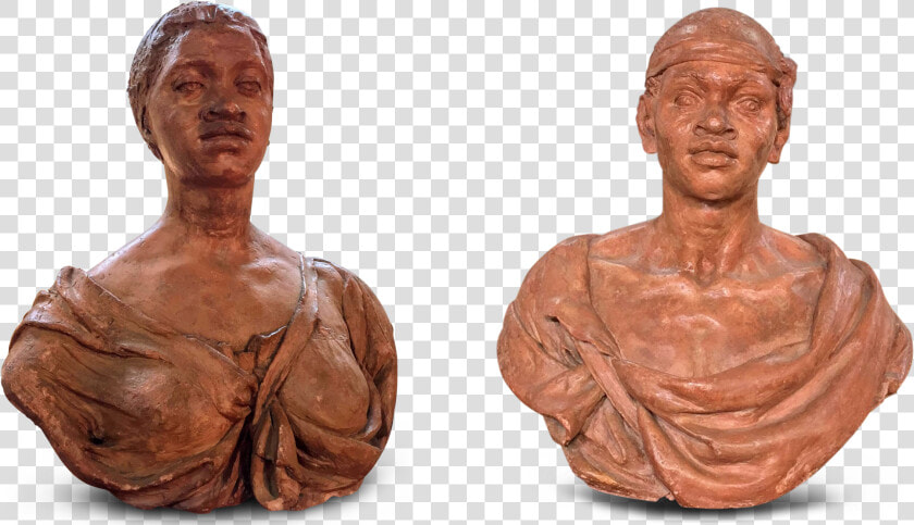 Pair 19th Century Terracotta Sculptures   Bust  HD Png DownloadTransparent PNG