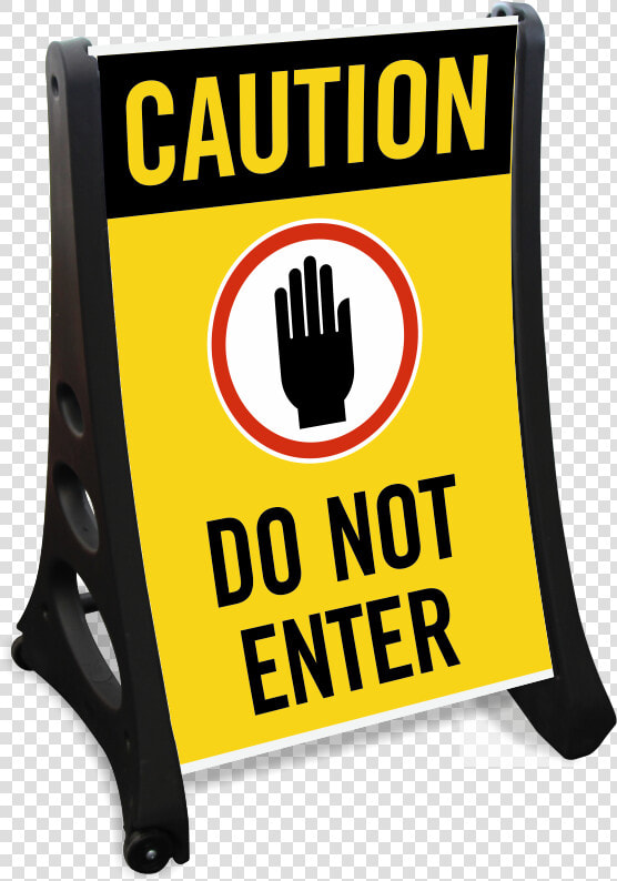 Caution Do Not Enter Sidewalk Sign   Traffic Sign  HD Png DownloadTransparent PNG