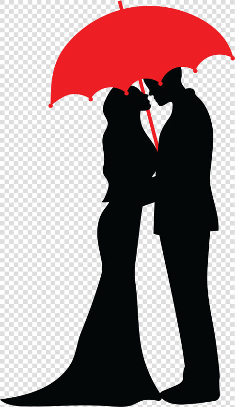  silhouette  couple  love  umbrella  rain  kiss  valentine   Umbrella  HD Png DownloadTransparent PNG