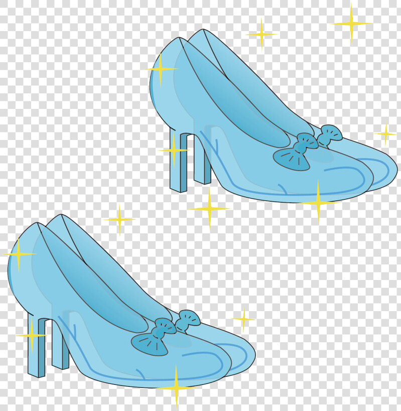 Blue Texture Slipper Png Download   Dibujo De La Cenicienta  Transparent PngTransparent PNG