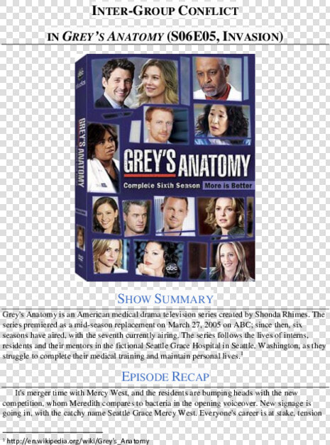 Saison 6 Grey  39 s Anatomy  HD Png DownloadTransparent PNG