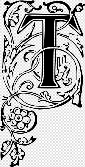 Ornate Letter T   Fancy Letter T Png  Transparent PngTransparent PNG