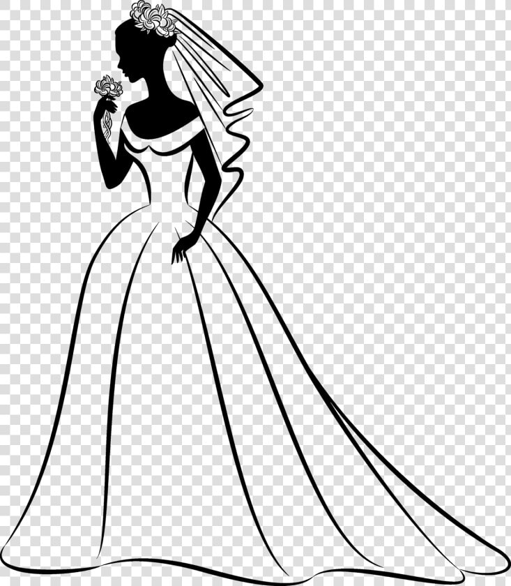 Bride Wedding Invitation Clip Art   Wedding Dress Clipart  HD Png DownloadTransparent PNG