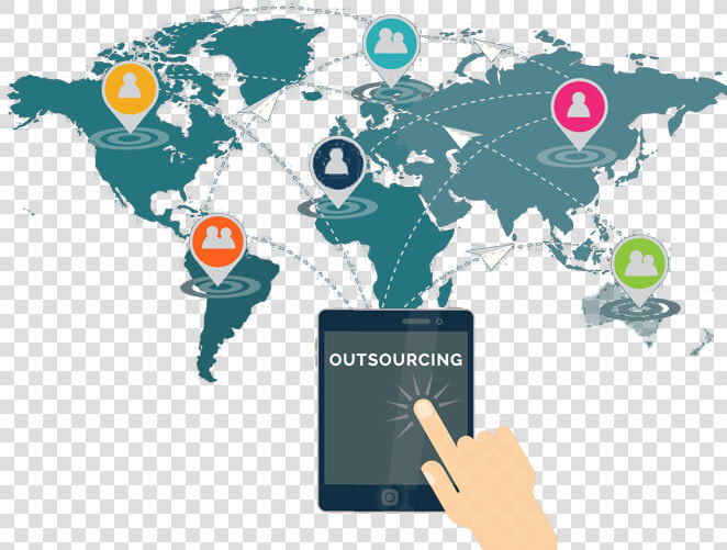 Marketing Outsourcing Services Bangalore   World Map Ppt  HD Png DownloadTransparent PNG