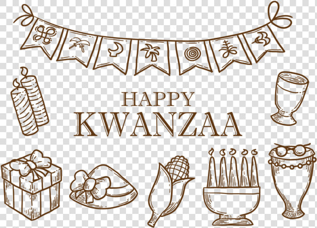 Hand Drawn Kwanzaa Icons Vector  HD Png DownloadTransparent PNG