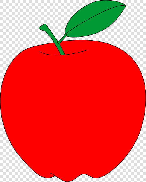 Red Apple With Green Leaf Free Vector Clipart   Clipart Red Apple  HD Png DownloadTransparent PNG