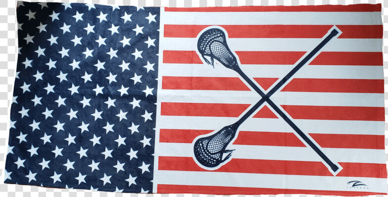 Lax Zone Usa Sticks Towel   Many Stars Are On The American Flag  HD Png DownloadTransparent PNG