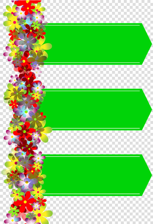 Arrows  Green  Flowers  Floral Pattern  Banner   Green Arrow Banner Png  Transparent PngTransparent PNG