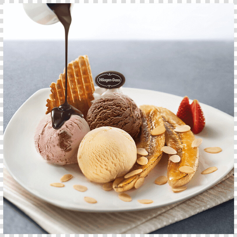 Banana Split Dine in High Res Ndr   Haagen Dazs Ice Cream Menu  HD Png DownloadTransparent PNG