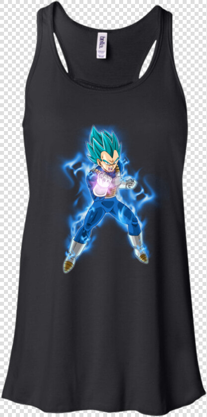 Vegeta Ssj Blue   Bella   Canvas Women  39 s B8800 Flowy Racerback Tank  HD Png DownloadTransparent PNG