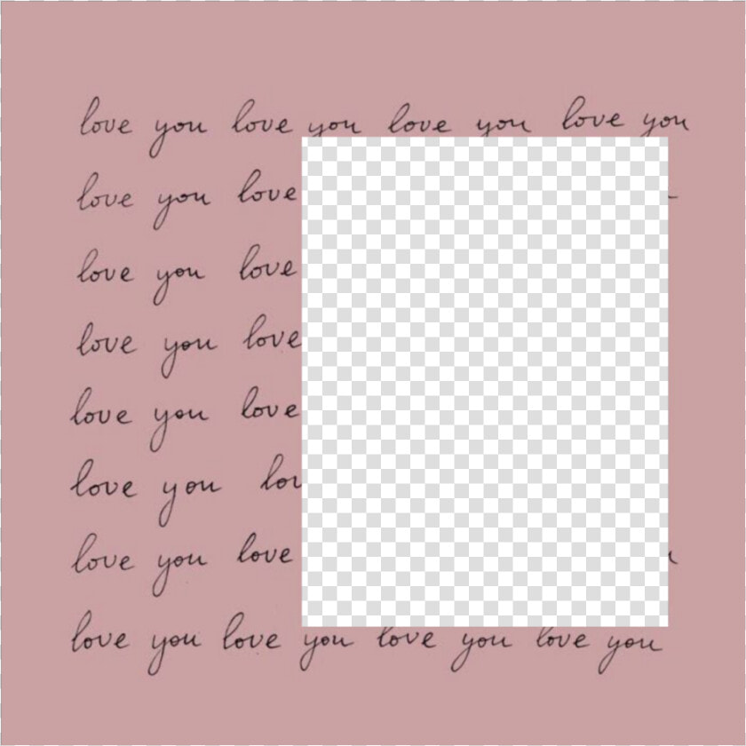  loveyou  frame  pink  border  love  pinklove   Paper  HD Png DownloadTransparent PNG