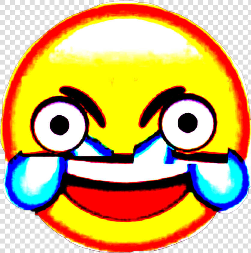  laugh  cry  deepfry  laughingemoji  b  deepfriedmemes   Crying Laughing Emoji Deep Fried  HD Png DownloadTransparent PNG