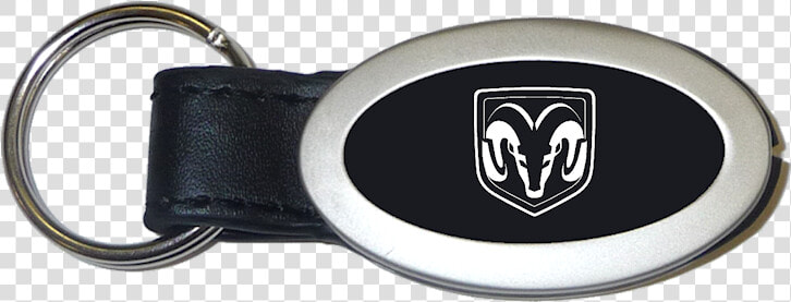 Au tomotive Gold Ram Head Logo Black Oval Leather Key   Keychain  HD Png DownloadTransparent PNG