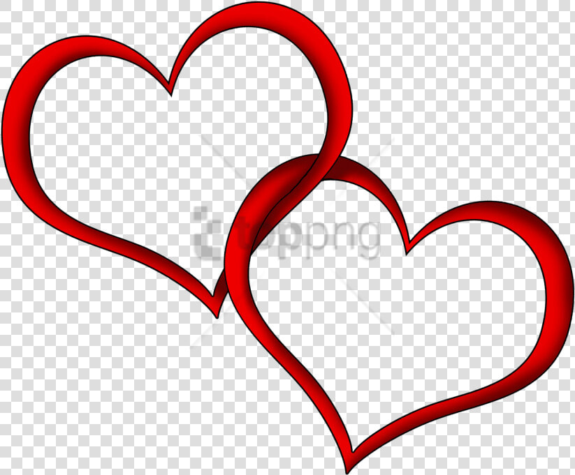 Free Png Download Heart Outline Couple Red Png Images   Wedding Transparent Background Heart Clipart  Png DownloadTransparent PNG