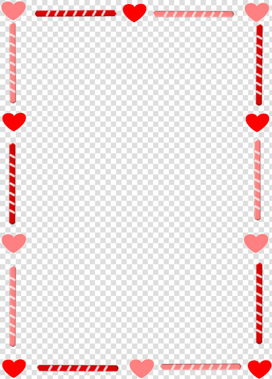 Heart And Candy Border By Cuteeverything Border For   Valentines Day Border Clip Art  HD Png DownloadTransparent PNG