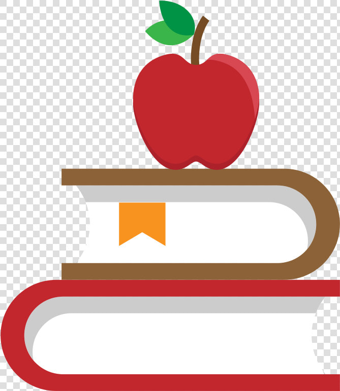 Books With Apple Flat Icon Vector   Books And Apple Png  Transparent PngTransparent PNG