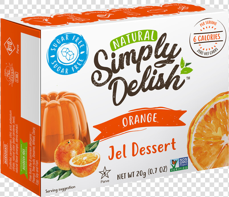 Orange Jelly   Simply Delish Jello Strawberry  HD Png DownloadTransparent PNG