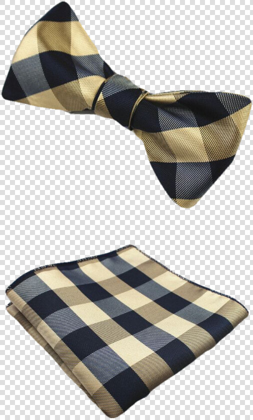 Gold And Blue Bow Tie And Pocket Square   Bow Tie  HD Png DownloadTransparent PNG